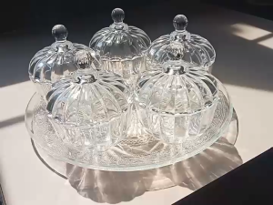 ชุดสำรับอาหาร ชุดข้าวพระพุทธ ชุดเครื่องแก้ว รุ่น 4112+3217