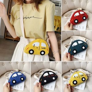 DAWEIF เด็กชายเด็กหญิง กระเป๋าสะพายไหล่ลายเส้นทแยงมุม น่ารักน่ารักๆ กระเป๋า Crossbody โรงเรียนกระเป๋าถุง เป้สะพายหลัง กระเป๋ารถการ์ตูน