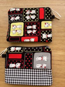 Local Handmade Cute Japanese Pocket Tissue Pouch/Card Zipper Pouch