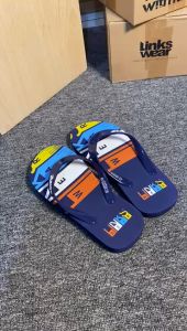 Sandal Spon Stripe Dark Blue Sandal Jepit Pria Distro Original Linkswear - LNK02