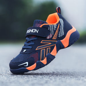 รองเท้ากีฬาเด็กแบบสวมระบายอากาศได้ดี รองเท้าวิ่งลำลองสำหรับเด็กชายและเด็กหญิง รองเท้าเดินทางแบบสวมส้นต่ำ รองเท้าเด็กฤดูใบไม้ผลิและฤดูร้อน