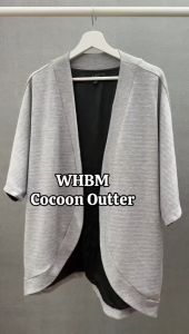 Cardigan Wanita Lengan Panjang Oversized (WHBM02 Cocoon Gray Coverup)