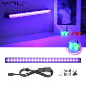 USB 5V UV Black Light T5 หลอด 6W อัลตราไวโอเลตหลอดไฟ 395nm เรืองแสงปาร์ตี้ดิสโก้ Ultravilet โคมไฟ T5 หลอด UV Strip ไฟ