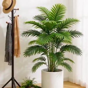 Kmitang | Cây Cọ Nhân Tạo Cao 60-80cm Cành Monstera Giả Với Lá Maranta Và Lá Dừa Dùng Trang Trí Nhà Cửa Trong Nhà Cây Giả Bằng Nhựa