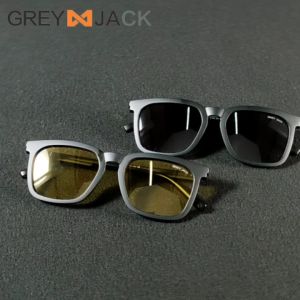 Grey Jack Kacamata Hitam Sunglasses Polarized Anti Silau UV400 Model Kotak Bahan TR90 Laki-laki dan Wanita 3104