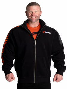 New GASP Fitness Gymnastics Sweatshirt Jacket Orange Large Logo Casual Embroidered Training Coat Warm Velvet American Style Hoodie