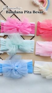Bandana Bayi Perempuan 0-6 Bulan: Desain Lucu & Pita Besar