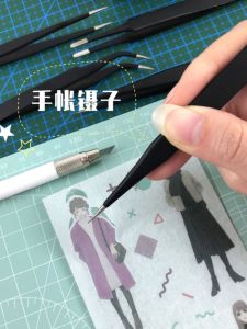 กิ๊บติดกระดาษแบบมีปลายแหลมและโค้ง อุปกรณ์ตกแต่งบันทึกประจำวัน ด้ามจับโลหะ ด้ามจับพลาสติก อุปกรณ์งานฝีมือ DIY