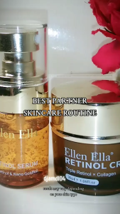 ELLEN ELLA Official Store Anti-Aging Triple Retinol FaceCream And Serum for dark spot correctingglow serum Skin Repair Acne and FlawlessSkin-30g Cream+ 35ml Serum retinobakuchiolSkincare Smooth ComfortTightening Restore