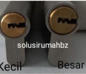 silinder kunci 60mm + baut + 3 kunci pilih besar atau kecil 3 key 3 keys cylinder pintu kamar