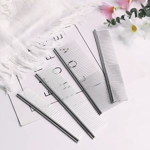 Lược Chải Lông Cho Chó Mèo Bằng Inox 19x4cm