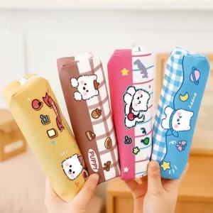 West Highland Terrier Hoạt Hình Hộp Đựng Bút Chì Túi Dây Kéo Bền Đẹp Đồ Dùng Học Tập Tổ Chức Cho Trẻ Em Học Sinh Túi Bảo Quản Dung Tích Lớn