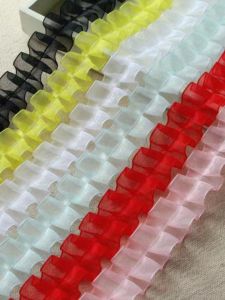Handmade Fishbone Lace Trim Home Decorative Fabric Edge for Bedding Sofa Skirt Embroidery 2.5cm Wide DIY Sewing Accessories