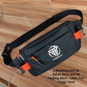 Tas selempang pria anti air brother born logo bordir