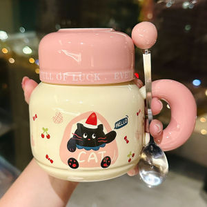 Cốc Gốm Sứ Dung Tích Lớn Đồ Uống Văn Phòng Cốc Trà Cà Phê Đồ Uống Sáng Cốc Gốm Sứ Họa Tiết Hoạt Hình Hàn Quốc Đồ Dùng Ăn Uống