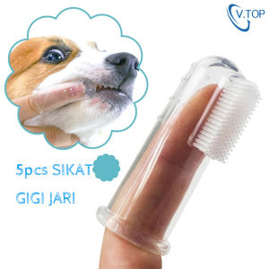 Top 5pcs SIKAT GIGI JARI - Sikat Pembersih Gigi Hewan Kucing Anjing