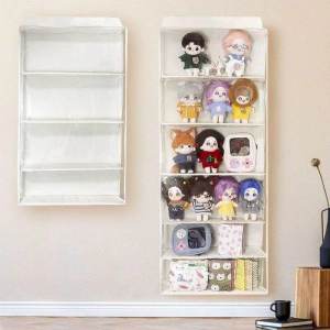 Cotton Doll Plush Toy 20cm Hanging Wall Display Zipper Anti-dust Transparent Storage Bag for Collectors And Fans