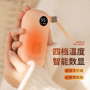 2024 New USB Plush Warm Hand Warmer Dual Use Charging Treasure Double Sided Heating Mini Gift for Others Life Appliances