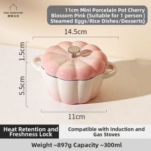 MODERN SWEETHOME | Mini Enameled Cast Iron Steamer & Casserole One-Person Use