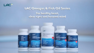 LAC Trimax Omega Fish Oil Mini 120SG - Supports Heart Brain Eye Skin and Joint Health (best by: October 2028)