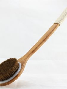 Bamboo 48cm Long Curved Handle Bristle Brush Horse Mane Original Mane Brush Bath Brush Soft Brush Mud Brush Dry Brush Bath Brush