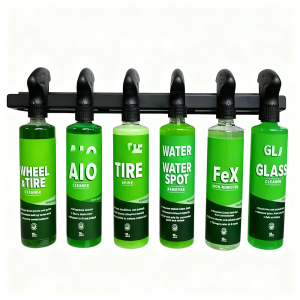 Wall Mounted Spray Bottle Storage Rack with Hardware Hanger Organizer Rack for Garage Storage Car Wash Auto Detailing Supplies