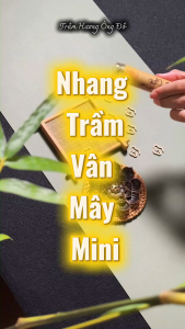 Nhang Vân Mây Trầm Hương Ông Đồ Loại Vân Nhỏ Mini Lắng Đọng Nhang Sạch Thuần Tự Nhiên