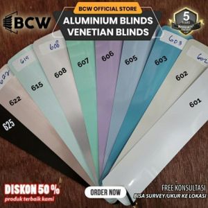 Almunium Horizontal Blinds Gorden Tarik Gordeng Minimalis Korden Jendela Ukuran Custom