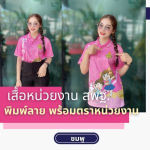 เสื้อโปโล เสื้อพิมพ์ลาย เสื้อหน่วยงาน สพฐ: สีเขา ขนาด XL ลดให้ถูกส่ง สำหรับเสื้อหน่วยงาน