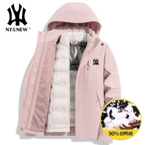 Womens down Jacket Inner Lining Windproof Three-in-One Cold Resistant Winter Outerwear Tagkita Brand Commute Style Thickened Long Sleeve Zipper Closure