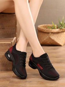 Womens Dance Shoes Soft Bottom Sports Square Dancing Shoes Comfortable Non-Tiring Footwear for Women Low Cut Mesh Upgraded 2025