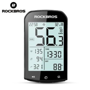 ROCKBROS M1 GPSจักรยานคอมพิวเตอร์บลูทูธ 5.0 ANT + Wireless Speedometer MTBจักรยานCiclismoความเร็วเมตรสําหรับGarmin Zwift