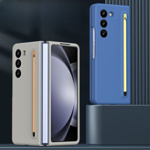 เคสซิลิโคนพร้อมปากกา S Pen สำหรับ Samsung Galaxy Z Fold 7 6 5 4 3 พร้อมฟิล์มกันรอยหน้าจอ ปากกาสไตลัส กันกระแทก