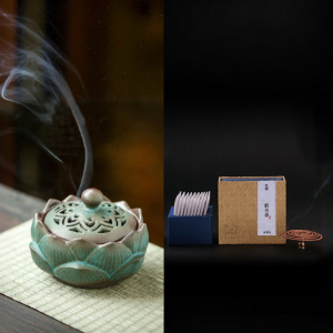 MOZHEN | Ceramic Lotus Home Incense Burner Ornament