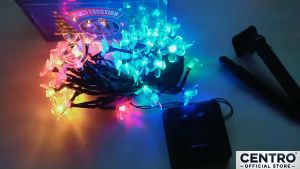 Lampu Hias Model Bunga String Lights 50 LED 7M dengan Solar Panel Yushiled- M072