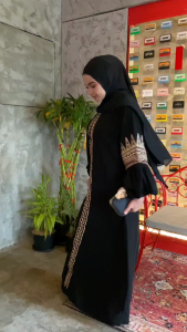 BAJU ABAYA GAMIS HITAM MODEL TERBARU MARYAM