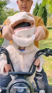 Khăn Mũ Chùm Kín Đầu Cho Bé Trai Và Bé Gái 3-12 Tuổi Mũ Lông Cừu Kèm Kính 3 in 1 Có Thể Tháo Rời