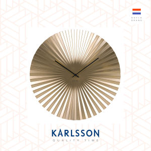 Karlsson Wall clock 50cm Sensu XL steel gold