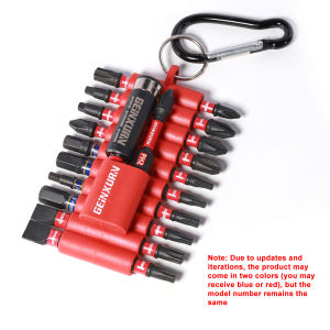 Geinxurn 22 Pcs Impact Screwdriver Bits Set with Organizer Sleeve Magnetic S2 Steel Multi Driver Bits and 1Pc Bit Holder