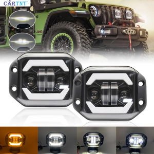 Cartnt 2Pcs 5Inch Đèn LED dạng thanh 120W Off công việc đường bộ Ánh Sáng Thanh Led Trắng DRL Lái Xe đèn gầm xe hơi đèn sương mù Cho Xe Xe Tải xe ATV SUV RV