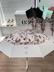 MOLORE | Arch Vintage Transparent Butterfly Printed Mushroom-Shaped Umbrella
