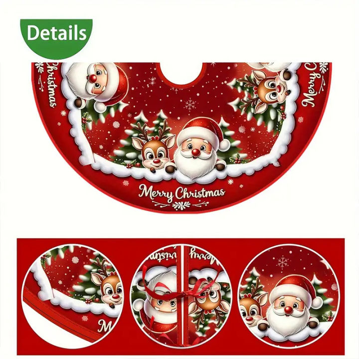 VIKAMA%20Santa%20Claus%20Christmas%20Tree%20Skirt,%20Reindeer%20Pattern,%20Christmas%20Tree%20Skirt%20Cushion%20for%20Festive%20Decoration%20-%20Image%206