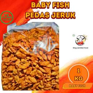 CAMILAN ikan crispy pedas daun jeruK 250 g/ pepetek crispy pedas ori/ baby fish pedas daun jeruk/ camilan seafood gurih enak