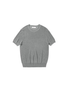 Bamboo Linen Collared Knitted Short Sleeve T-Shirt