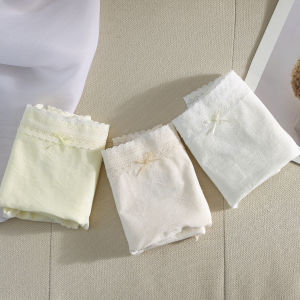 Soft Lace Trimmed Thin And Breathable Womens Briefs