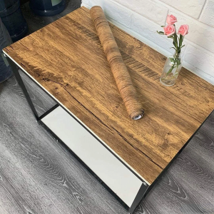 55cm Wide Wood Grain Home Decor Furniture Waterproof Vinyl Wall Sticker Self Adhesive PVC Wallpaper Kitchen Cabinet Door Sticke