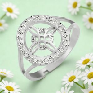 Skyrim Celtic Knot Haoshi Witch Knot Womens Open Ring Stainless Steel Adjustable Ring Retro Spirit Protection Talisman Jewelry