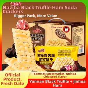 Naziba | Truffle Ham Soda Quinoa Chia Seeds Flavor Savory Crispy Individually Packed Biscuits