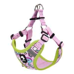 Adorable Dog Leash Vest Style Pet Outing Supplies Summer Puppy Harness No- Tangle X-Shaped Durable Material Non-Extensible