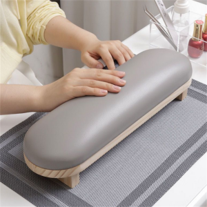 White PU Leather Nail Art Stand Hand Rest Pillow Cushion Holder for Manicure Table Quality Nail Salon Accessory